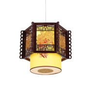 Wood Plum Orchid Bamboo Chrysanthemum LED Pendant for Modern