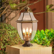 All Copper Glass Waterproof LED Outdoor Light Garden Light Post Light