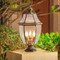 Brass Glass Waterproof LED Outdoor Light Garden Light Post Light