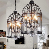 Metal Crystal LED Pendant Light Cafe for American and Vintage