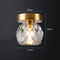Brass and Glass Geometric Sphere LED Ceiling Light – Modern Style
