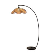 Retro Rattan Fishing Lamp Floor Lamp Living Room Study Room