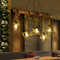 Metal LED Pendant Light with Artificial Green Plants for American and Vintage