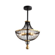 RENÉ Wrought Iron Chandelier Light for Living Room & Dining - American Style