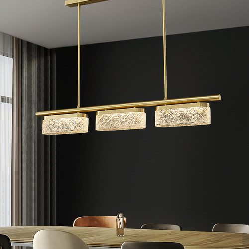 Modern Copper Pendant Light Bar Dining Room