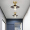 Copper Glass LED Ceiling Light Corridor for Vintage