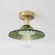 Brass Glass LED Ceiling Light Corridor for Vintage