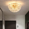 All Copper Crystal LED Ceiling Light Bedroom for Modern and Nordic