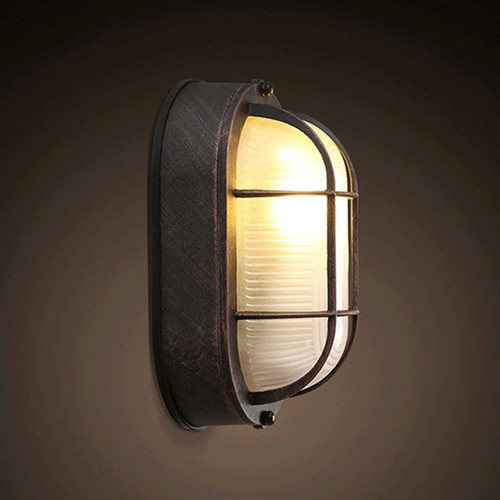 Aluminum Glass LED Outdoor Wall Light for Industrial and Vintage