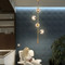 Minimalist chandelier light luxury golden ceiling lights table bar shop office glass pendant lamp
