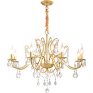 KEITH K9 Crystal Chandelier Light for Living & Dining Room - American-style
