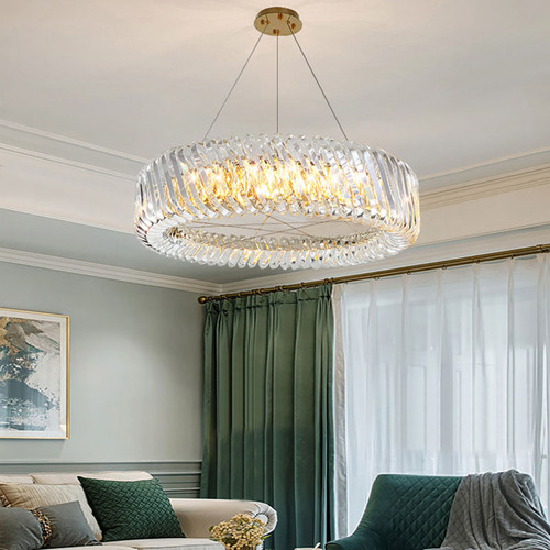 Rococo Crystal Chandelier Light Post-Modern Style