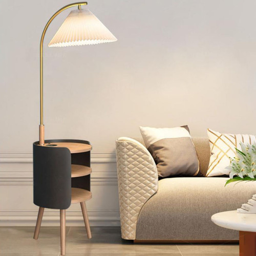 Almeta Floor Lamp with Shelf Nordic Style