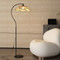 ICHIKA Straw Weaving / Marble Dimmable Floor Lamp for Study, Living Room & Bedroom - Japanese Style