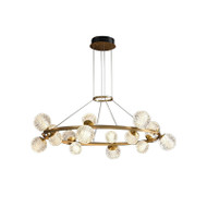 HENEY Brass Chandelier Light for Bedroom, Living & Dining Room - Nordic Style