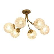 SHEA Brass Ceiling Light for Leisure Area, Living Room & Dining - American Style