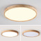 RUND Dimmable Wood Ceiling Light for Leisure Area, Living Room & Dining - Modern Style