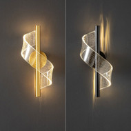 AURORA Copper Acrylic Wall Light for Living Room & Bedroom - Modern Style