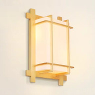 MASAE Wooden Wall Light for Study, Bedroom & Balcony - Japanese Style