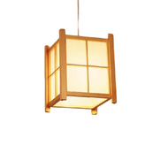 HOKU Wooden Pendant Light for Study, Bedroom & Balcony - Japanese Style