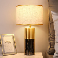 BURKE Metallic Table Lamp for Study, Living Room & Bedroom - Modern Style