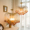 JOI Crystal Chandelier Light for Study, Living Room & Dining - American Style 