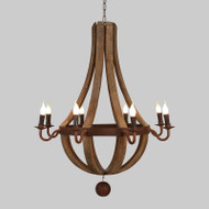 HALCYON Solid Wood (Wrought Iron Bracket) Chandelier Light for Living Room & Dining - American Style 