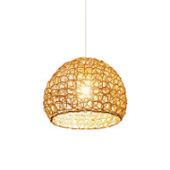 THALASSO Rattan Pendant Light for Living Room, Bedroom & Dining - Pastoral Style