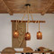 SAVANNAH Rattan Chandelier Light for Dining Room & Restaurant- American Style 