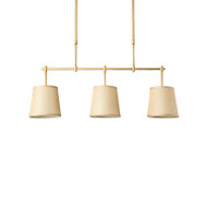 GRAHAM Fabric Iron Chandelier Light for Study, Bedroom & Living Room - Modern Style