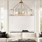 MAJORIE Glass Iron Chandelier Light for Bedroom, Living Room & Study - Modern