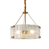MAJORIE Glass Iron Chandelier Light for Bedroom, Living Room & Study - Modern Style