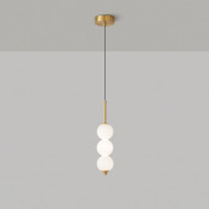 PALOMA Brass Glass Ball Pendant Light for Living Room, Dining Room & Bedroom - Scandinavian Style