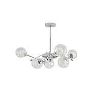 YVETTE Glass Ball Chandelier Light for Living Room & Bedroom - Bauhaus Style