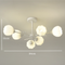 HARRIET Glass Chandelier Light for Living Room & Dining Room - Scandinavian Style