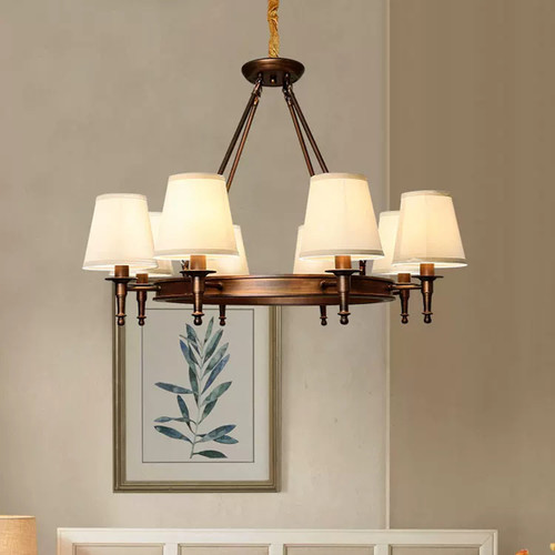 PALERMO Metal Ring Chandelier Light for Leisure Area, Living Room & Dining - American Style 