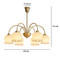 ISABELLA Brass Chandelier for Bedroom, Living Room & Dining Room - French