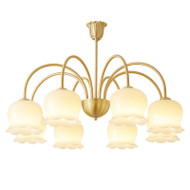 ISABELLA Brass Chandelier for Bedroom, Living Room & Dining Room - French Style