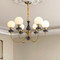FLEUR Solid Wood and Glass Chandelier for Dining Room, Bedroom & Living Room - Vintage Style
