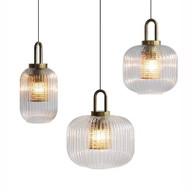 AMIS Glass Pendant Light for Bedroom, Living Room & Dining Room - Industrial Style