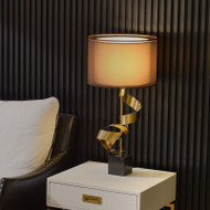 MIRABELLE Steel Table Lamp for Bedroom & Living Room - American Style