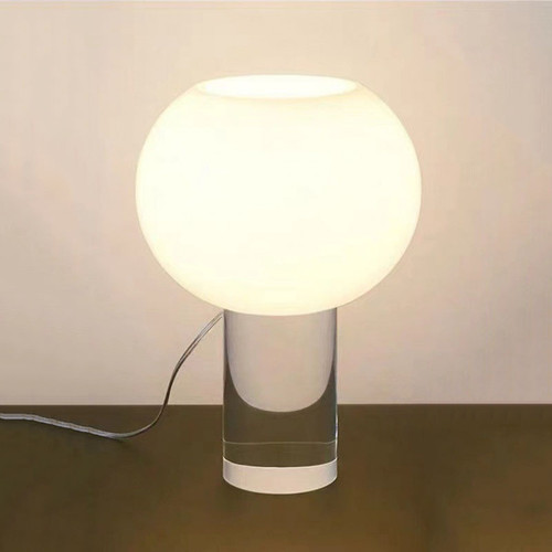 BRIANA Glass Table Lamp for Bedroom, Study & Living Room - Bauhaus Style