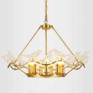 ORIOLE Copper Chandelier Light for Bedroom & Living Room - Modern Style