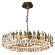 CASSIE Dimmable K9 Crystal Chandelier Light for Bedroom & Living Room - Modern Style