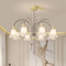 ALISON Dimmable Glass Chandelier Light for Bedroom & Living Room - French Style