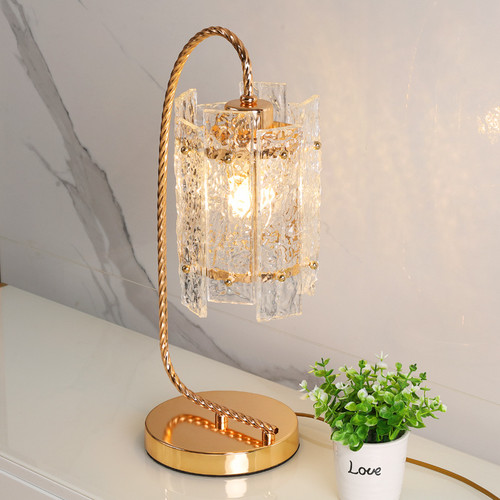 AOIFE Glass Table Lamp for Bedroom - French Style 