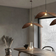 ZANE Wooden Pendant Light for Hotel, Living & Dining Room - Wabi-sabi Style