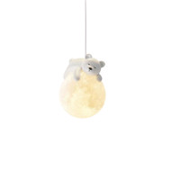 MIA Resin Rabbit / Bear Pendant Light for Children's Room - Minimalist Style