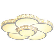 STERLING Dimmable Crystal and Acrylic Ceiling Light for Living Room, Bedroom- Modern Minimalist Style