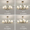 HARRIET Copper Chandelier for Living Room & Dining Room - New Chinese Style
